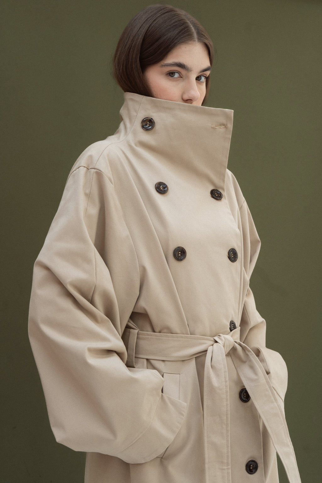 Dune Trench en Gabardine
